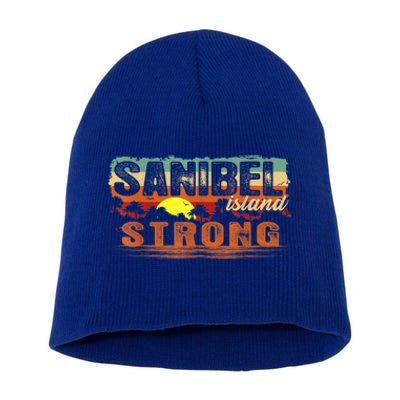 Vintage Sunset Sanibel Island FL Tee Sanibel Island Strong Short Acrylic Beanie