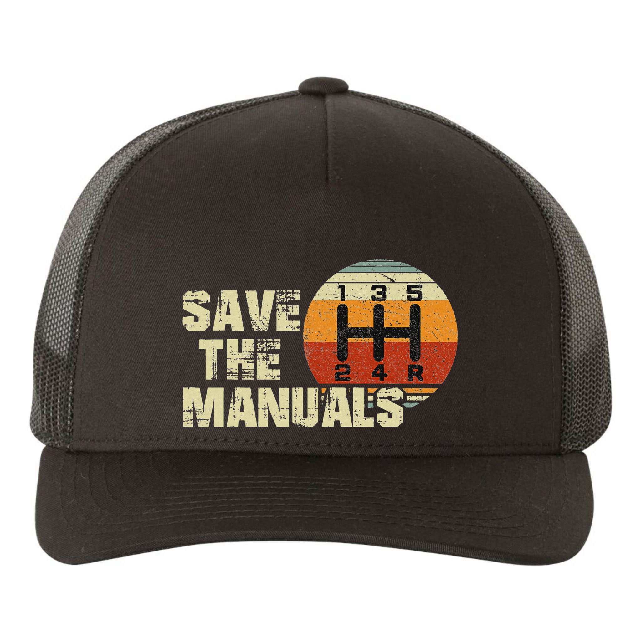 Vintage Save The Stick Manual Transmission Yupoong Adult 5-Panel Trucker Hat