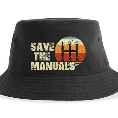 Vintage Save The Stick Manual Transmission Sustainable Bucket Hat