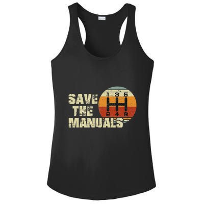 Vintage Save The Stick Manual Transmission Ladies PosiCharge Competitor Racerback Tank