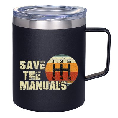 Vintage Save The Stick Manual Transmission 12oz Stainless Steel Coffee Mug