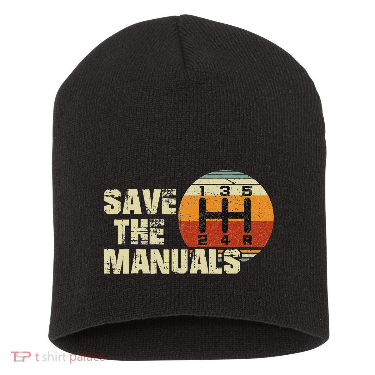 Vintage Save The Stick Manual Transmission Short Acrylic Beanie