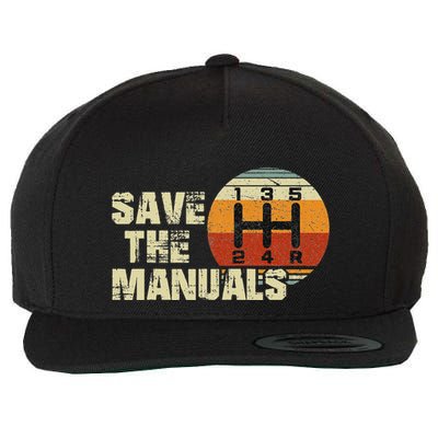 Vintage Save The Stick Manual Transmission Wool Snapback Cap