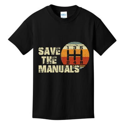 Vintage Save The Stick Manual Transmission Kids T-Shirt