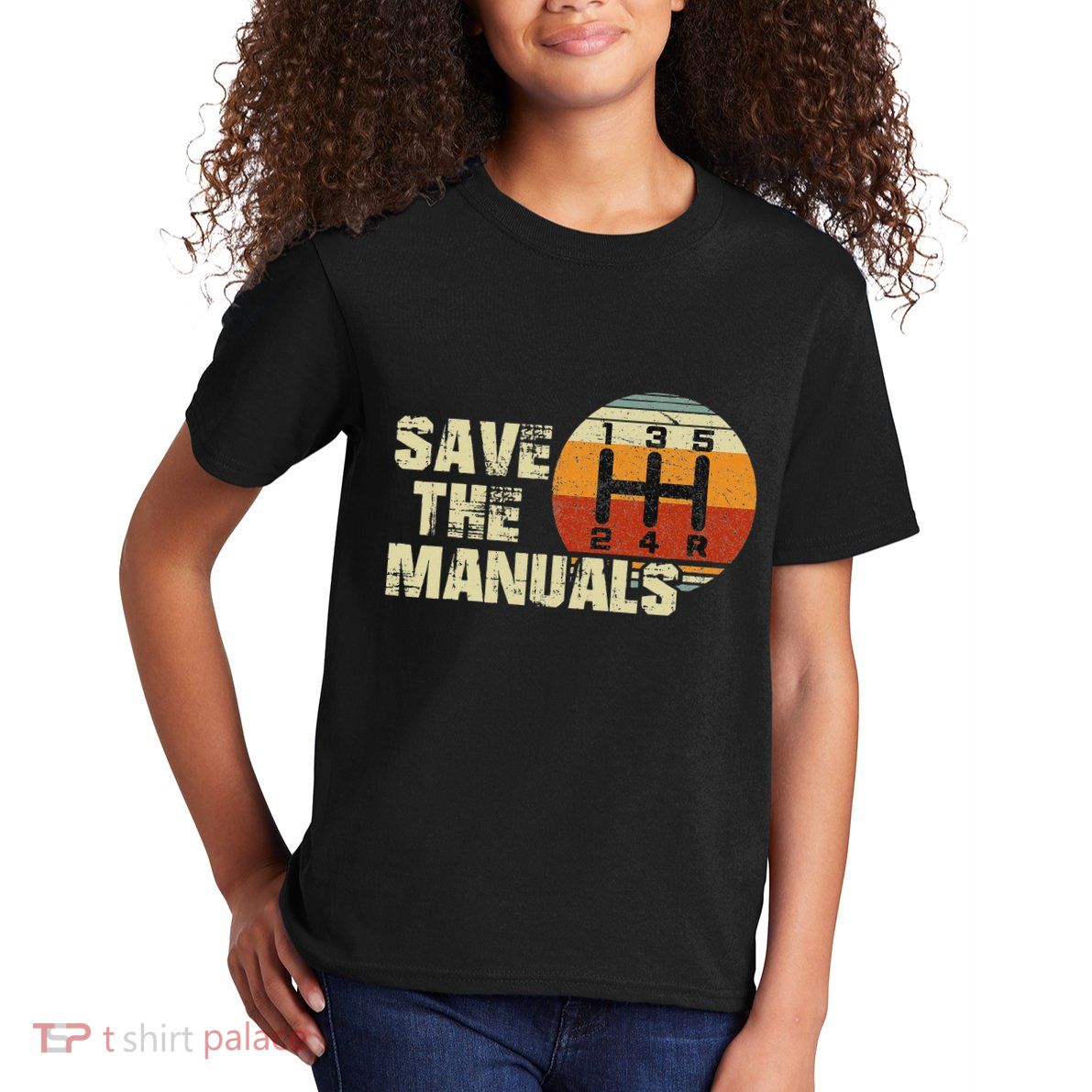 Vintage Save The Stick Manual Transmission Kids T-Shirt