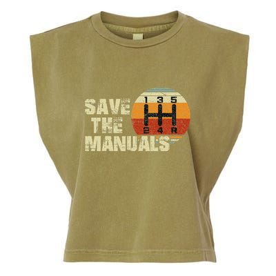 Vintage Save The Stick Manual Transmission Garment-Dyed Women's Muscle Tee