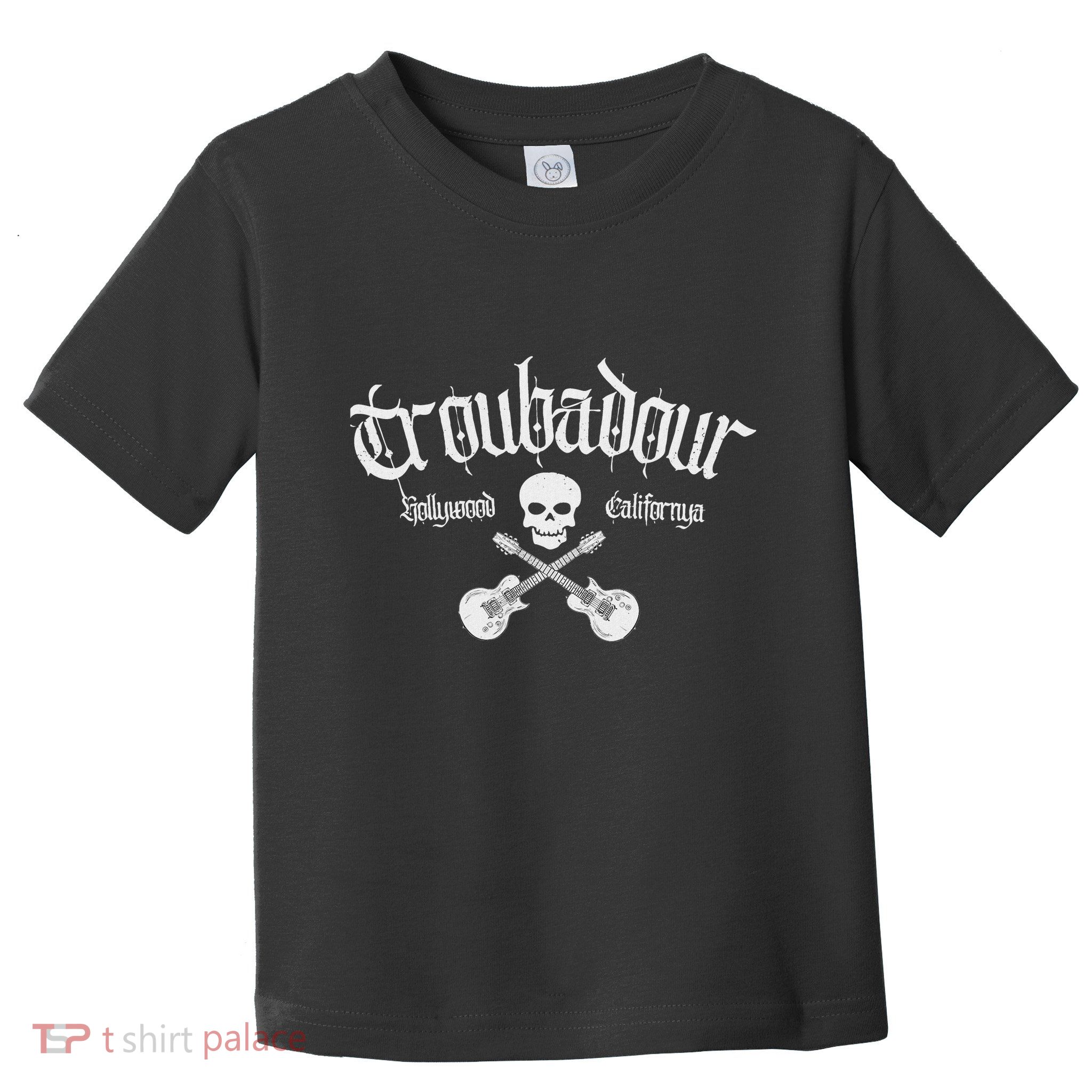 Vintage Skull Troubadour Guitar Rock Music Toddler T-Shirt