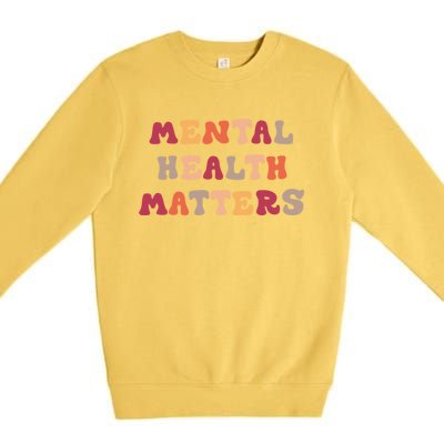 Vintage Style Tal Health Matters Meaningful Gift Premium Crewneck Sweatshirt