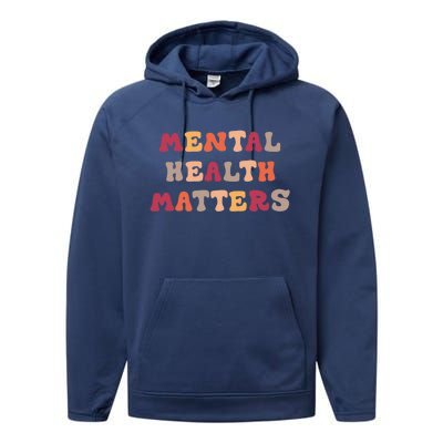 Vintage Style Tal Health Matters Meaningful Gift Performance Fleece Hoodie