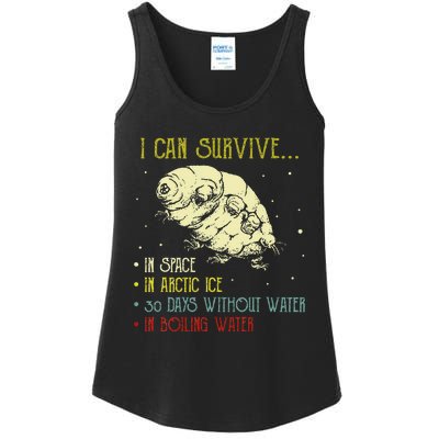 Vintage Science Tardigrade Gifts Microbiology Water Bear Ladies Essential Tank