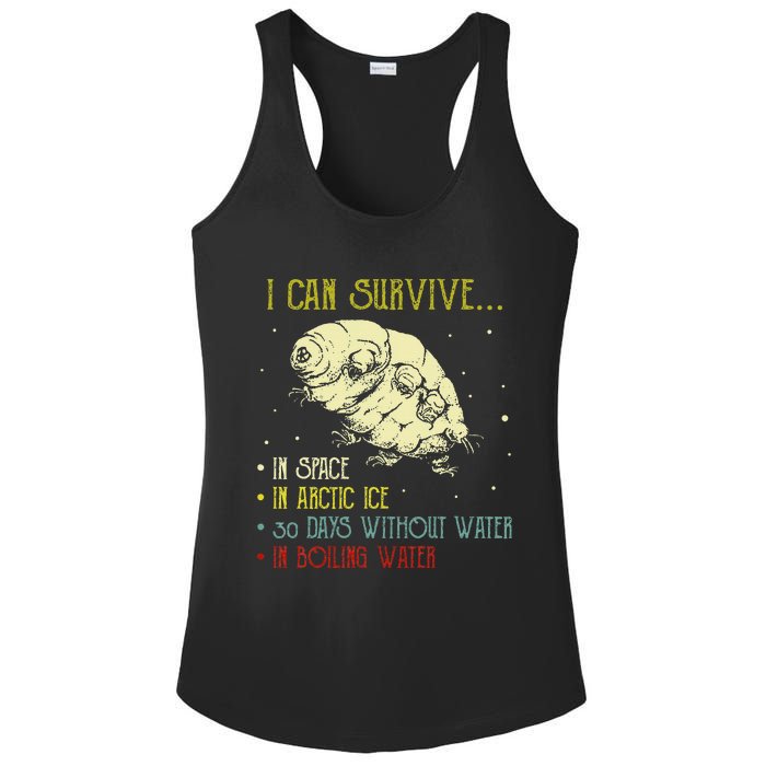 Vintage Science Tardigrade Gifts Microbiology Water Bear Ladies PosiCharge Competitor Racerback Tank