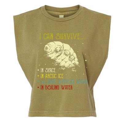 Vintage Science Tardigrade Gifts Microbiology Water Bear Garment-Dyed Women's Muscle Tee