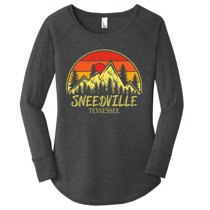 Vintage Sneedville Tennessee TN Mountains Hiking Souvenir Women's Perfect Tri Tunic Long Sleeve Shirt