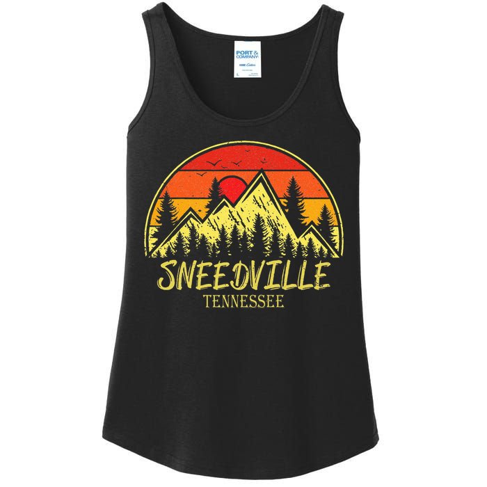 Vintage Sneedville Tennessee TN Mountains Hiking Souvenir Ladies Essential Tank