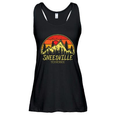 Vintage Sneedville Tennessee TN Mountains Hiking Souvenir Ladies Essential Flowy Tank