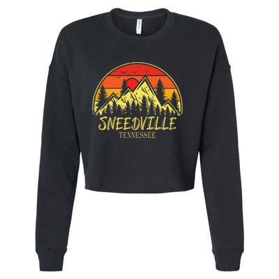 Vintage Sneedville Tennessee TN Mountains Hiking Souvenir Cropped Pullover Crew