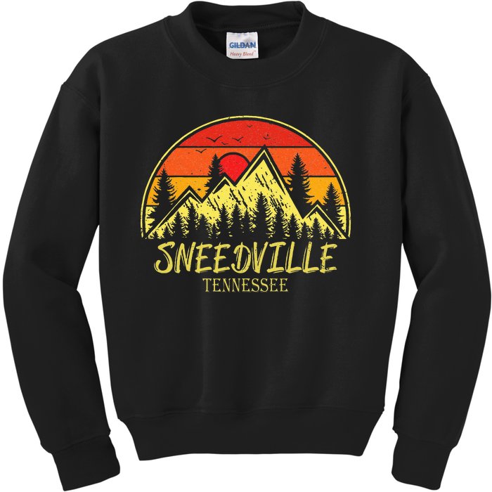 Vintage Sneedville Tennessee TN Mountains Hiking Souvenir Kids Sweatshirt