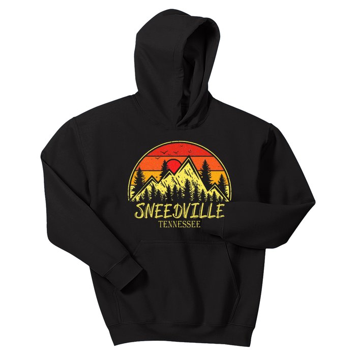 Vintage Sneedville Tennessee TN Mountains Hiking Souvenir Kids Hoodie