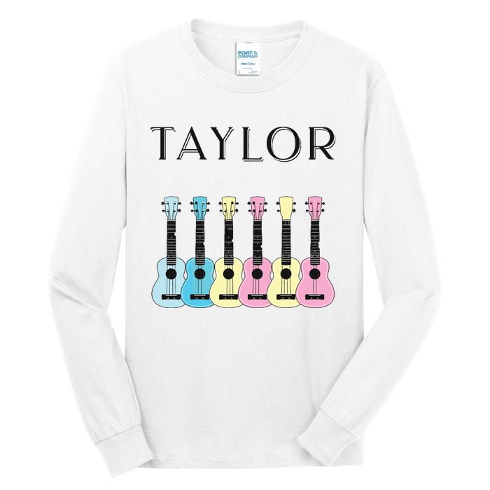 Vintage Style Taylor Guitar Tall Long Sleeve T-Shirt