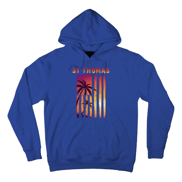 Vintage St Thomas Us Virgin Islands Patriotic Flag Meaningful Gift Hoodie