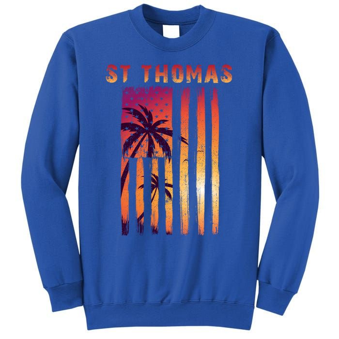 Vintage St Thomas Us Virgin Islands Patriotic Flag Meaningful Gift Sweatshirt