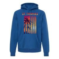 Vintage St Thomas Us Virgin Islands Patriotic Flag Meaningful Gift Premium Hoodie