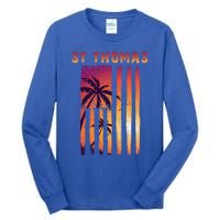 Vintage St Thomas Us Virgin Islands Patriotic Flag Meaningful Gift Tall Long Sleeve T-Shirt