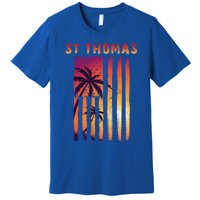 Vintage St Thomas Us Virgin Islands Patriotic Flag Meaningful Gift Premium T-Shirt