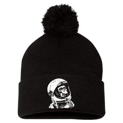 Vintage Space Travel Astronaut Monkey Pom Pom 12in Knit Beanie