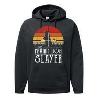 Vintage Sunset The Prairie Dog Slayer Performance Fleece Hoodie