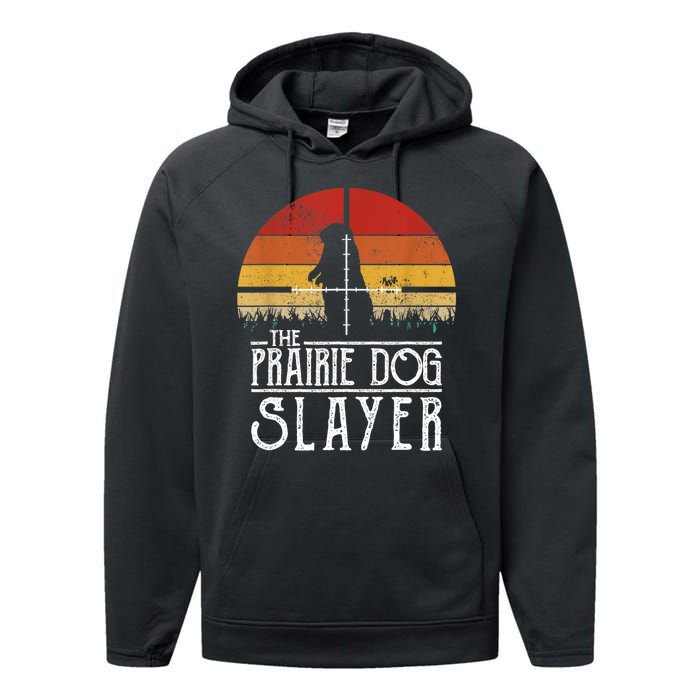 Vintage Sunset The Prairie Dog Slayer Performance Fleece Hoodie