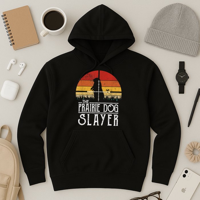 Vintage Sunset The Prairie Dog Slayer Hoodie