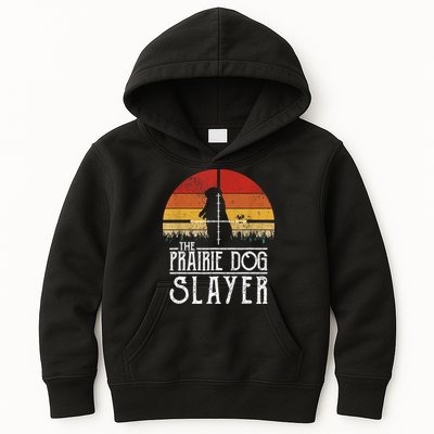 Vintage Sunset The Prairie Dog Slayer Kids Hoodie