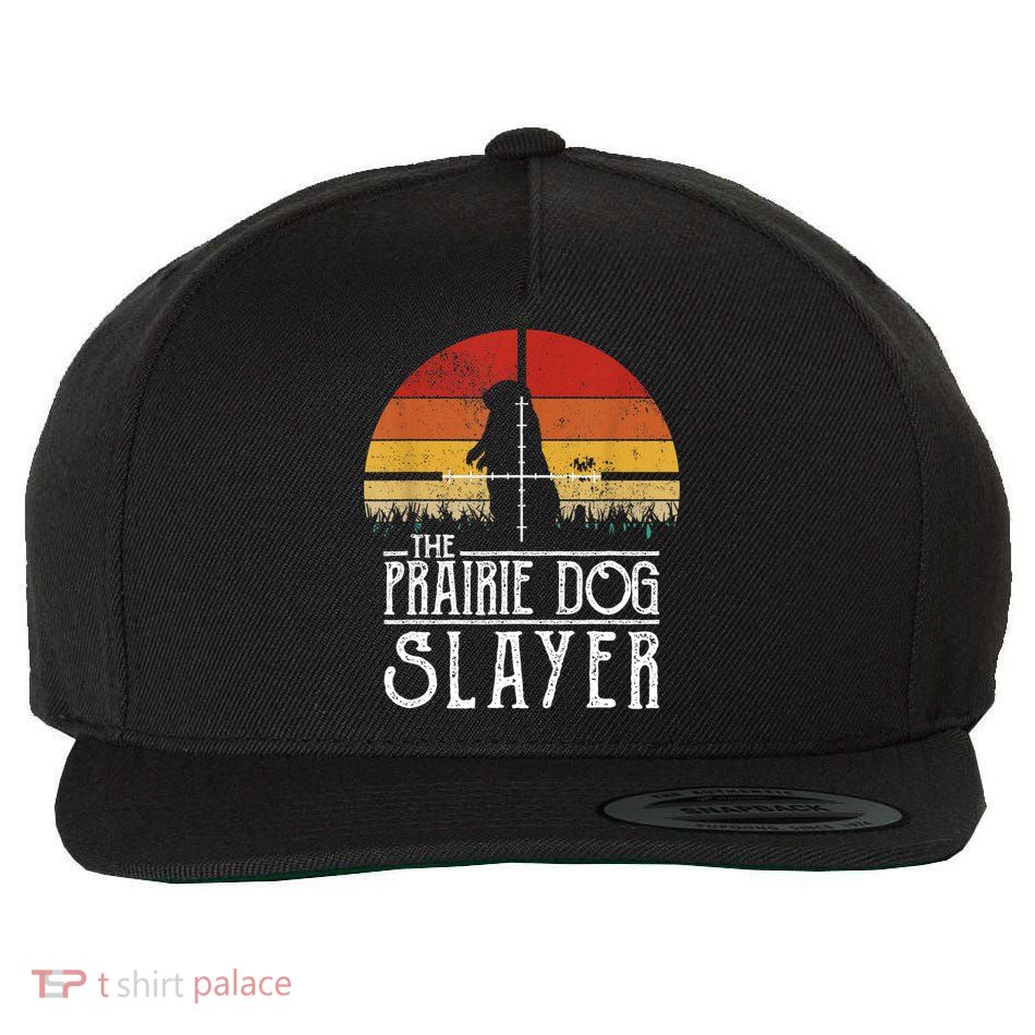 Vintage Sunset The Prairie Dog Slayer Wool Snapback Cap