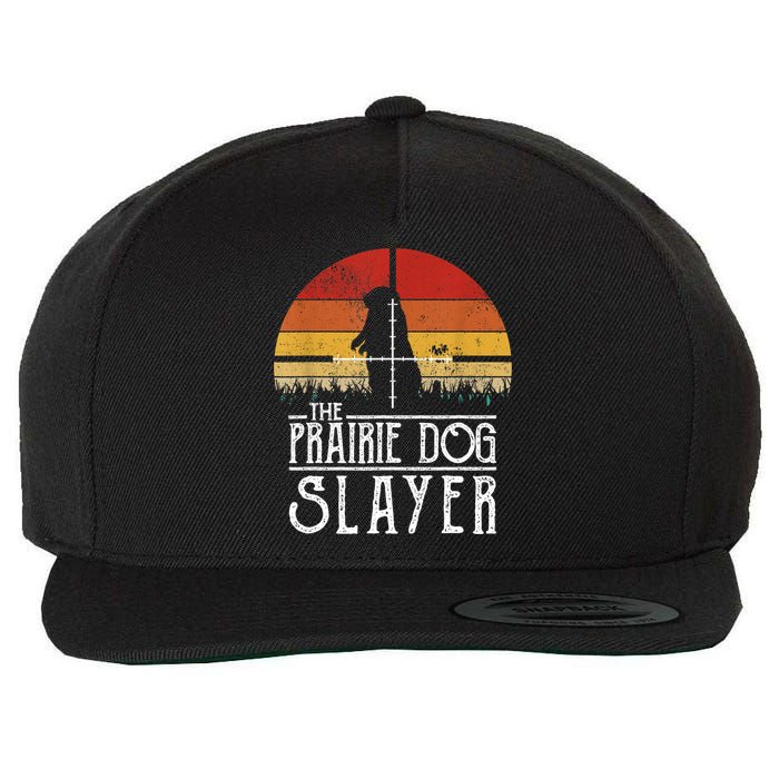 Vintage Sunset The Prairie Dog Slayer Wool Snapback Cap