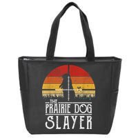 Vintage Sunset The Prairie Dog Slayer Zip Tote Bag