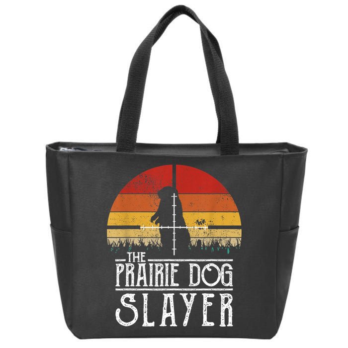 Vintage Sunset The Prairie Dog Slayer Zip Tote Bag