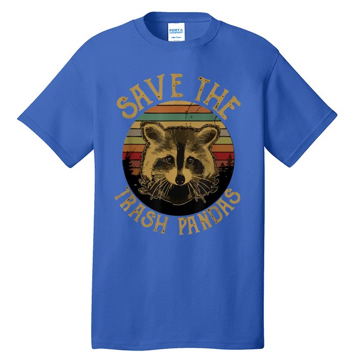 Vintage Save The Trash Pandas Funny Raccoon Animal Gift Tall T-Shirt