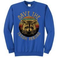 Vintage Save The Trash Pandas Funny Raccoon Animal Gift Tall Sweatshirt