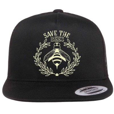 Vintage Save The Bees Honey Beekeeper Environmentalist Flatbill Hat