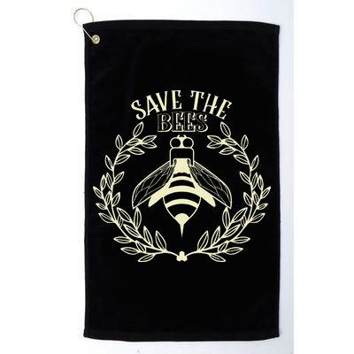 Vintage Save The Bees Honey Beekeeper Environmentalist Golf Towel