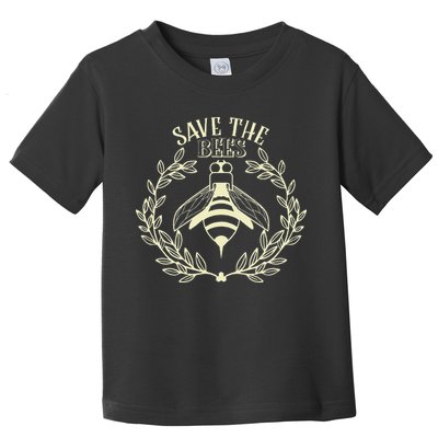 Vintage Save The Bees Honey Beekeeper Environmentalist Toddler T-Shirt