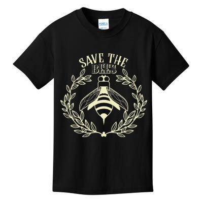 Vintage Save The Bees Honey Beekeeper Environmentalist Kids T-Shirt