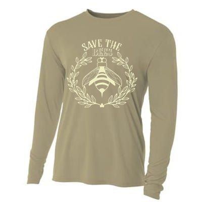 Vintage Save The Bees Honey Beekeeper Environmentalist Cooling Performance Long Sleeve Crew