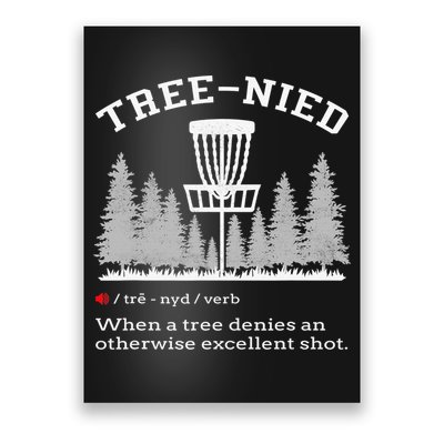 Vintage Stupid Tree Disc Golf Funny Gift Frisbee Poster
