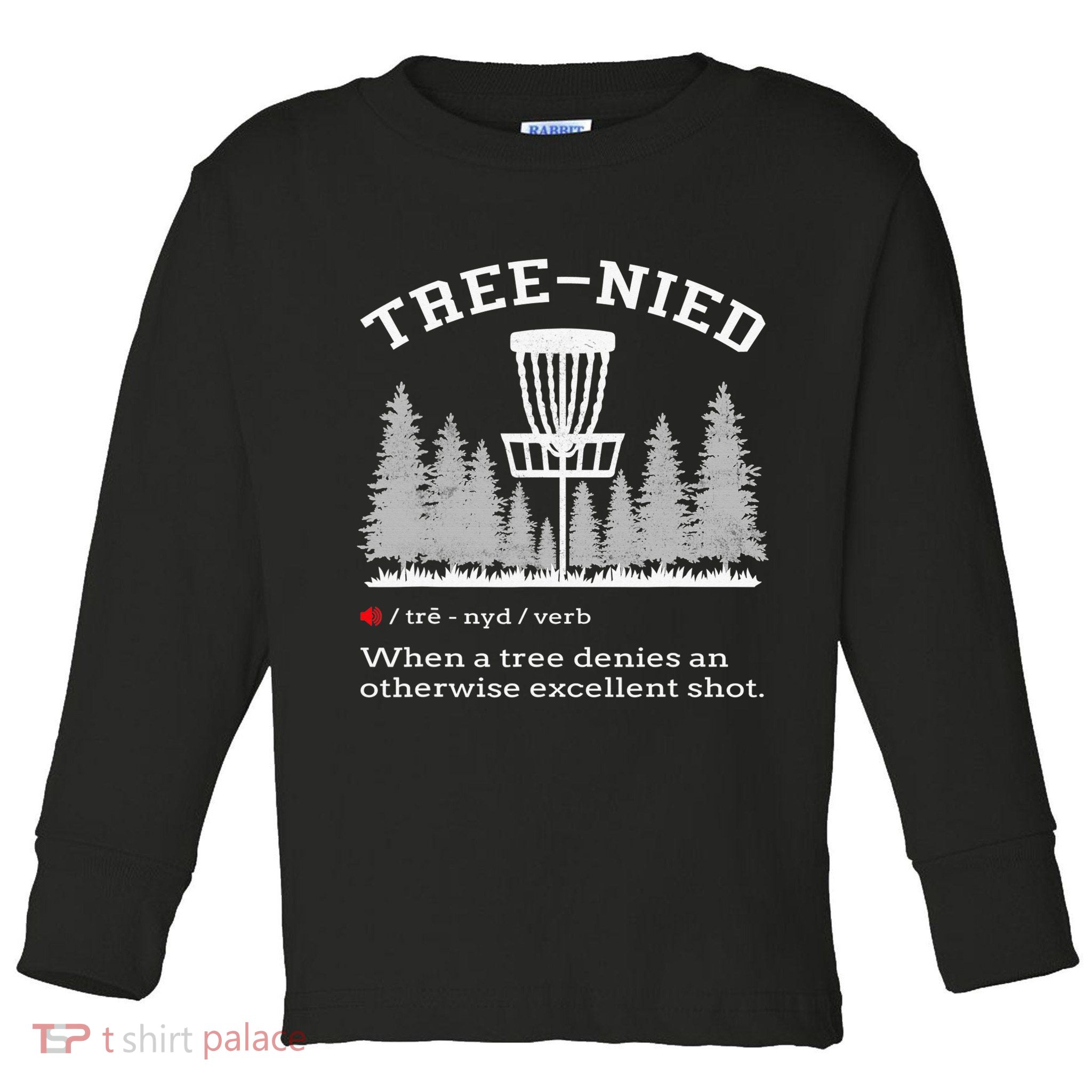 Vintage Stupid Tree Disc Golf Funny Gift Frisbee Toddler Long Sleeve Shirt