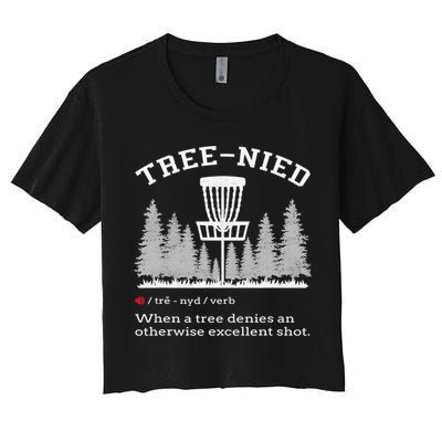Vintage Stupid Tree Disc Golf Funny Gift Frisbee Crop Top