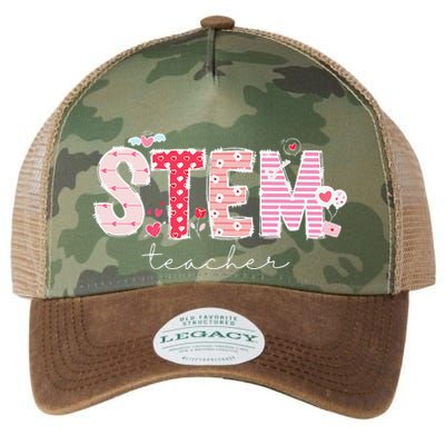 Valentines Stem Teacher Cute Heart Science Technology Math Legacy Tie Dye Trucker Hat