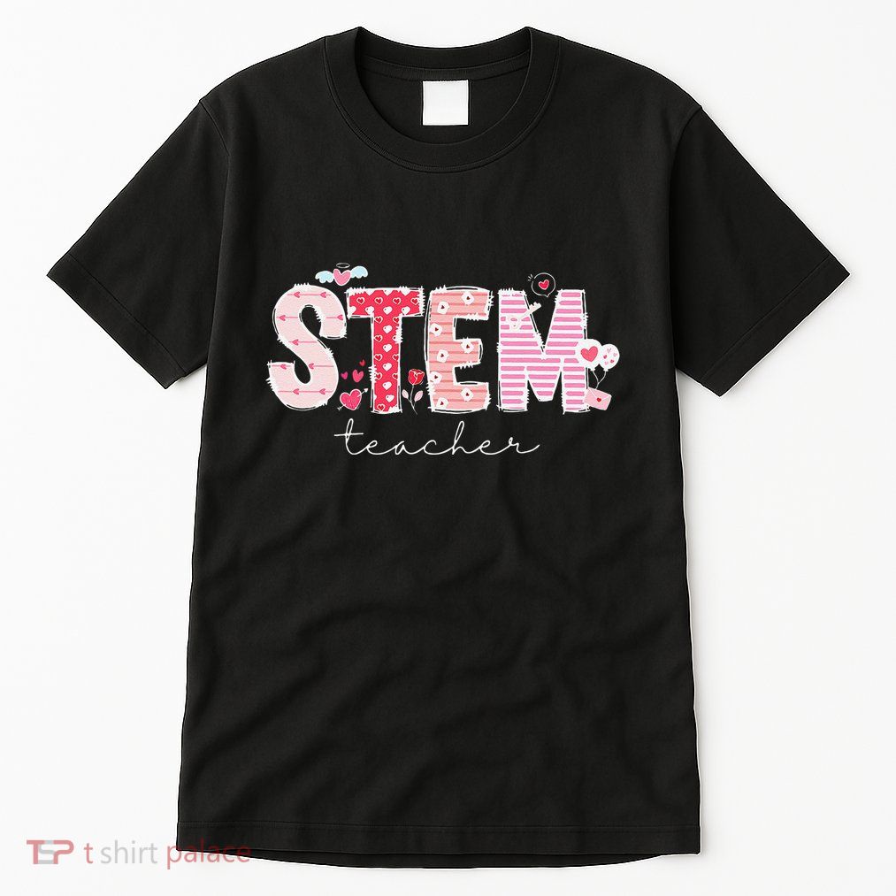 Valentines Stem Teacher Cute Heart Science Technology Math Tall T-Shirt