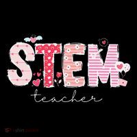 Valentines Stem Teacher Cute Heart Science Technology Math Flatbill Hat